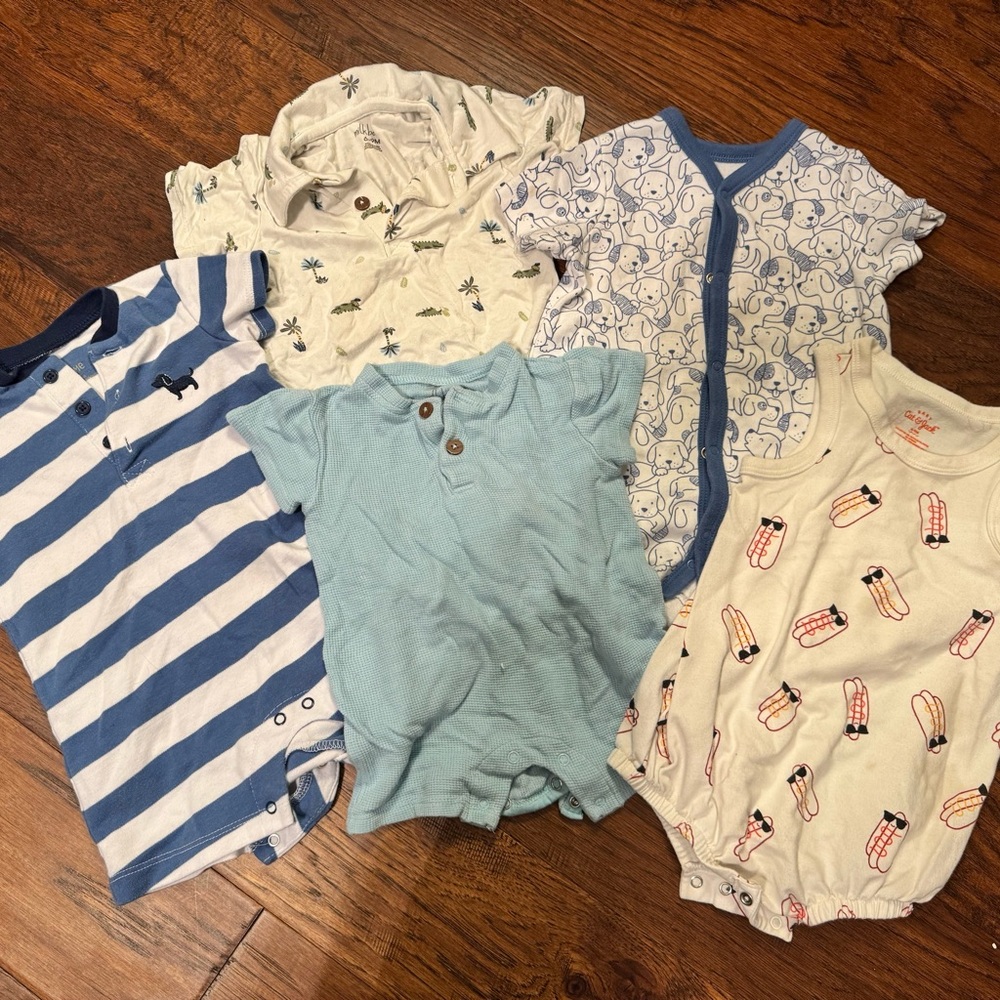 6-9M Assorted Summer Onesies